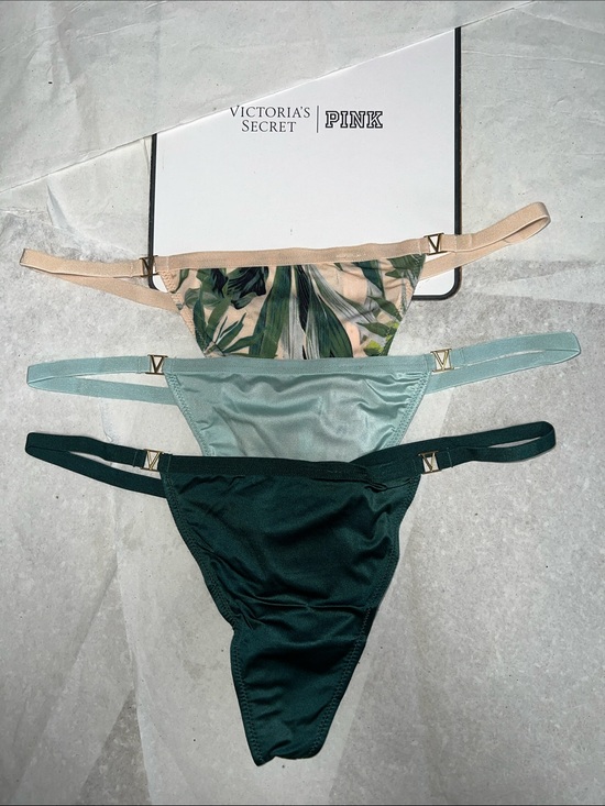 Victoria's Secret Other - (M) 3pk Victoria's Secret V String Thongs in Beige, Mint & Forest